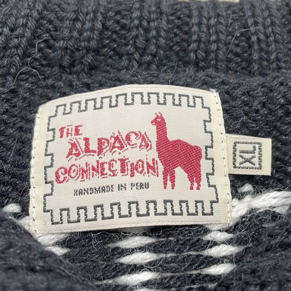 Vintage Y2K Nordic Fair Isle Alpaca Connection Hippie Cardigan Size XL - Picture 12 of 14